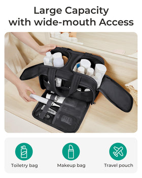 BAGSMART in suitcase lifestyle image simplifying travel packing