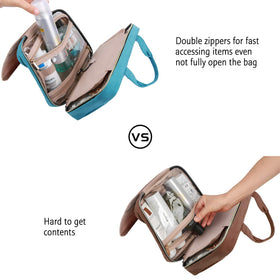 BAGSMART in a suitcase at airport with visible organization for easy travel