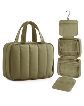 BAGSMART olive front view showing compact organized exterior and quick-grab handle
