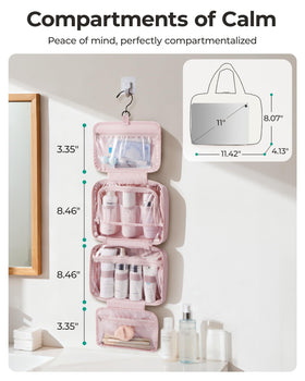 BAGSMART open layout displaying four compartments and clear window for quick visibility