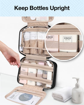 BAGSMART open and unzipped displaying multiple compartments for quick access and organization
