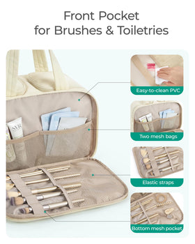 BAGSMART handle close-up displaying soft cushioned carry comfort and durable stitching