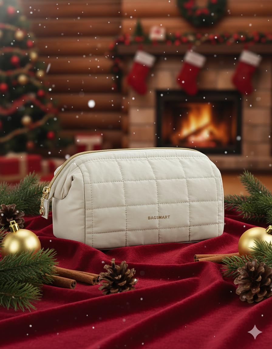 BAGSMART quilted taslan close-up highlighting padded texture and durable stitching