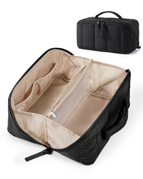 BAGSMART quilted front view showing elegant design and travel-ready protection