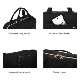 BAGSMART beside full-size bottles to show scale and packing capacity