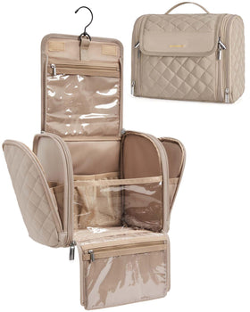 BAGSMART beside travel essentials showing size scale for efficient packing benefit