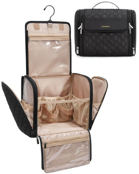 BAGSMART size comparison with common toiletries to illustrate capacity and scale