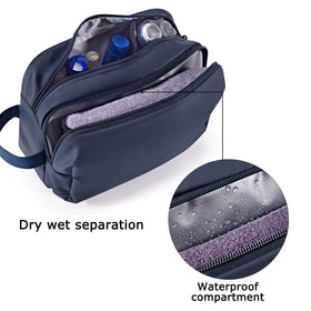 BAGSMART open interior with elastic straps and pockets, organized travel packing