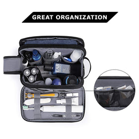 BAGSMART open interior displaying organized bottles and elastic straps benefit packing