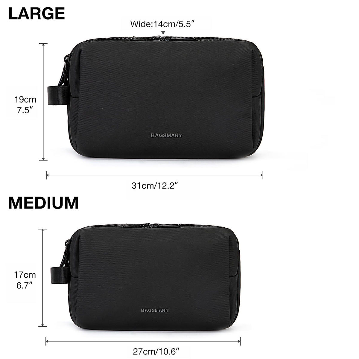 BAGSMART held in hand to show medium size and portability benefit