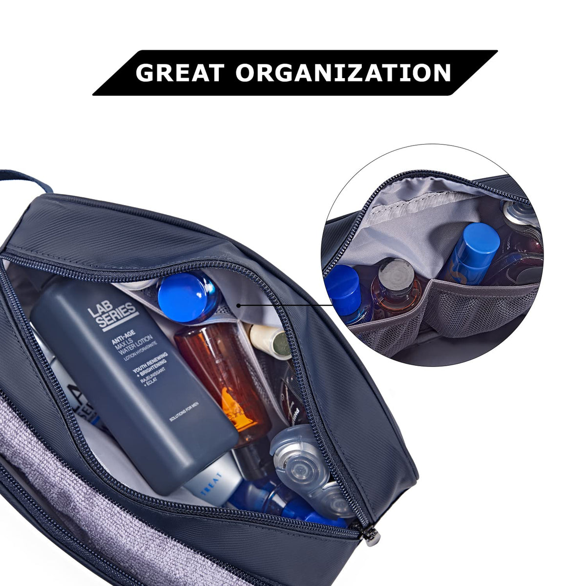 BAGSMART close-up of water-resistant fabric texture, easy-wipe protection benefit