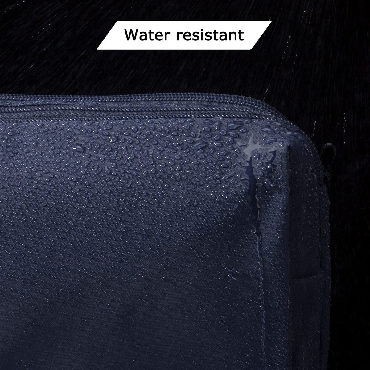 BAGSMART waterproof front pocket detail separating wet items, prevents leaks