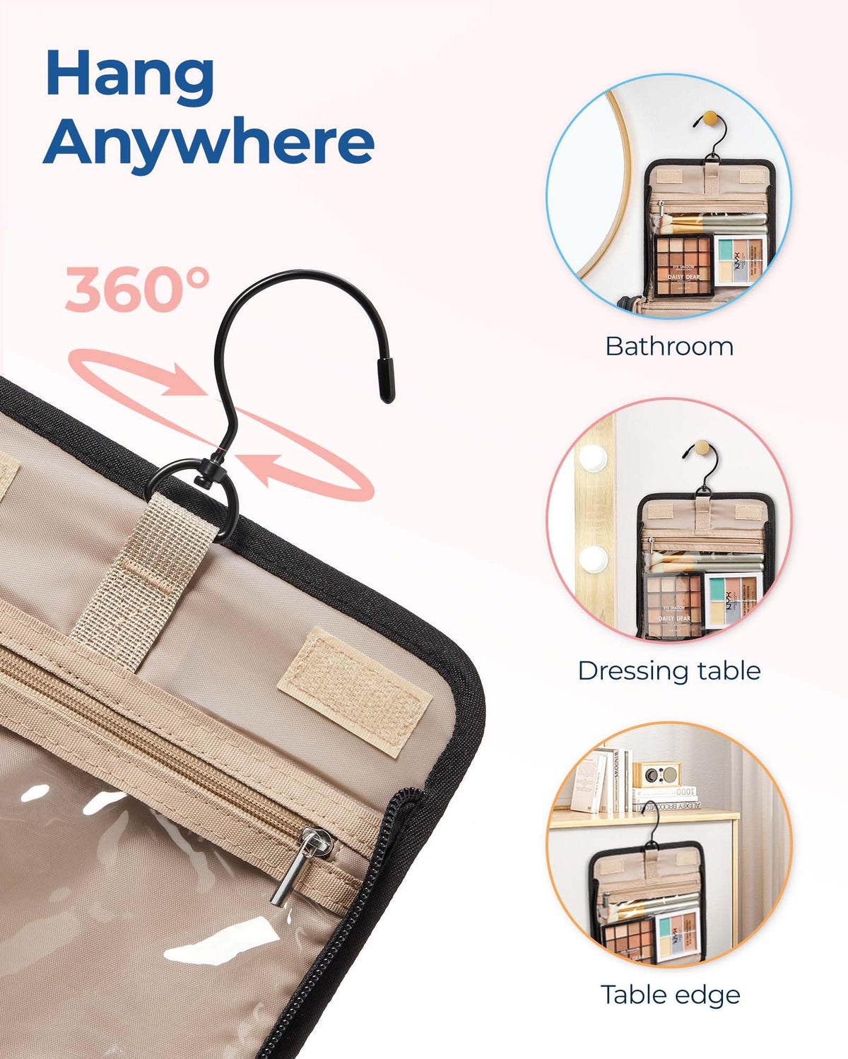 BAGSMART clear pocket with visible products for fast identification benefit