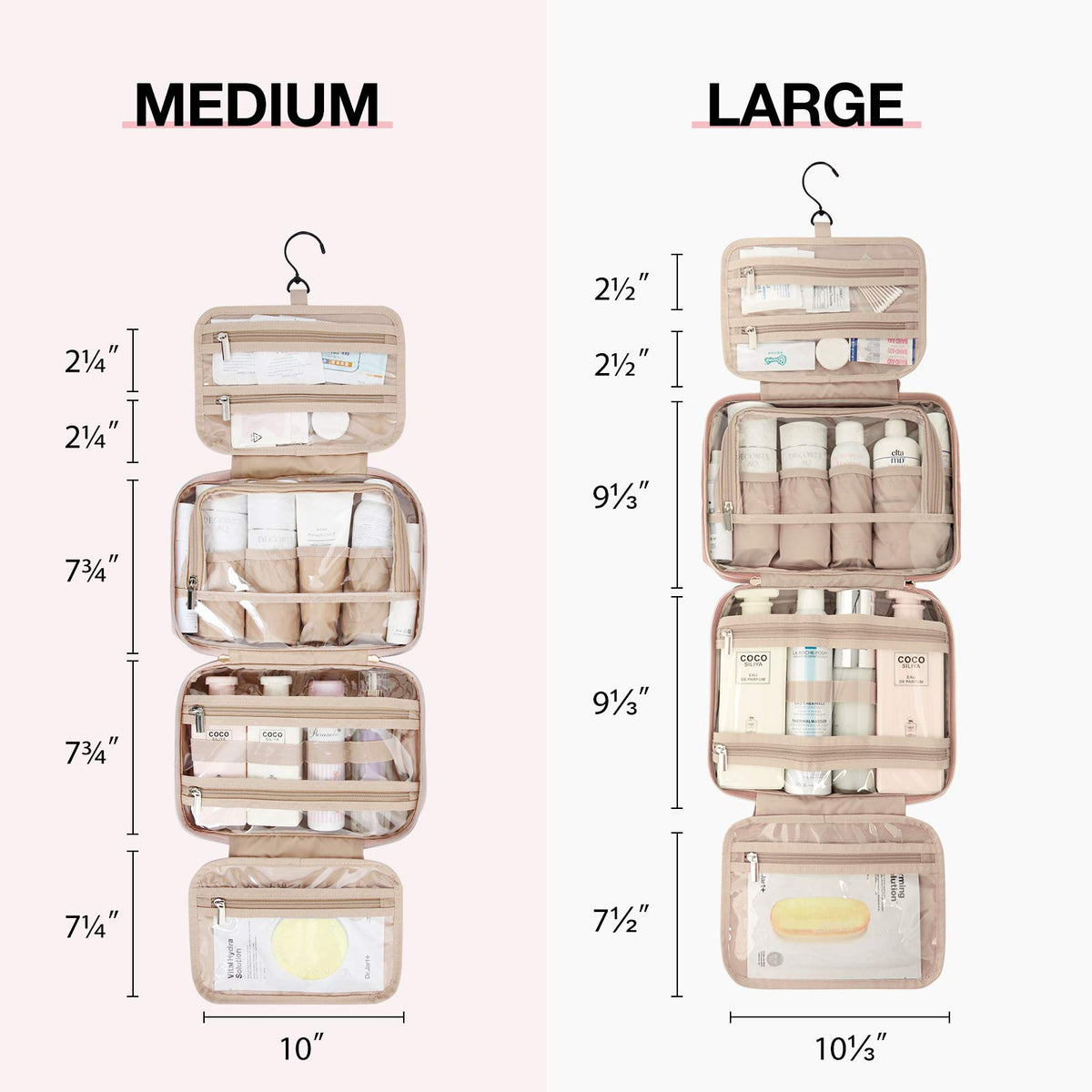 BAGSMART TSA-approved clear pouch visible for quick security screening