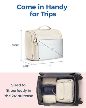 BAGSMART transparent zipper pockets displaying items for fast identification