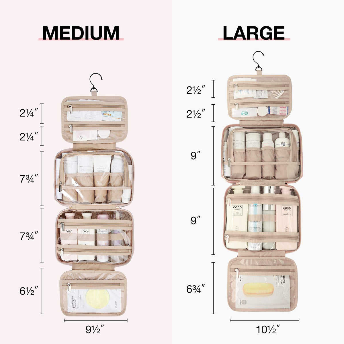 BAGSMART TSA approved clear pouch separate for quick airport security compliance