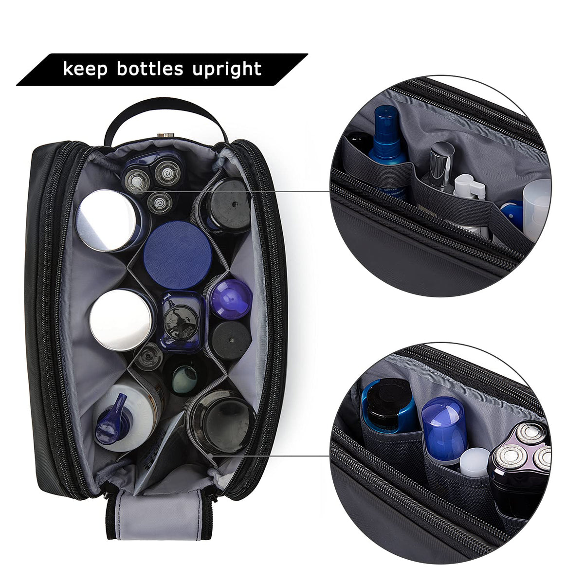 BAGSMART waterproof front pocket detail protecting wet items and simplifying clean up
