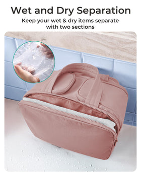 BAGSMART waterproof PVC lining close-up for quick wipe-clean protection