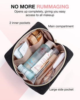 BAGSMART wide-open interior view showing organized compartments for quick access
