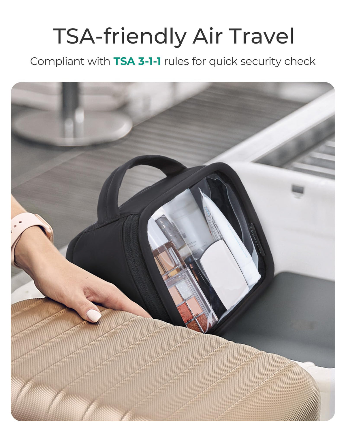 BAGSMART bag opened 180 degrees showing wide access for easy packing