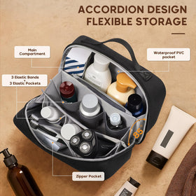 BagUrshion accordion main compartment expanding to fit varied items for neat packing