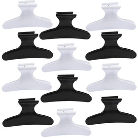 BAHABY front view of 12-pack clips showing black and white set and professional appeal