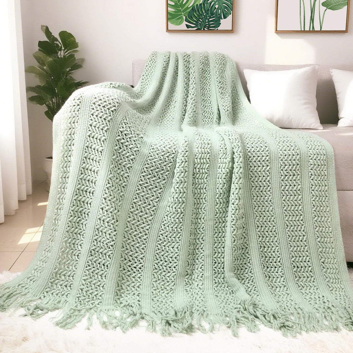 BaiCai size comparison with blanket and mug to show real scale
