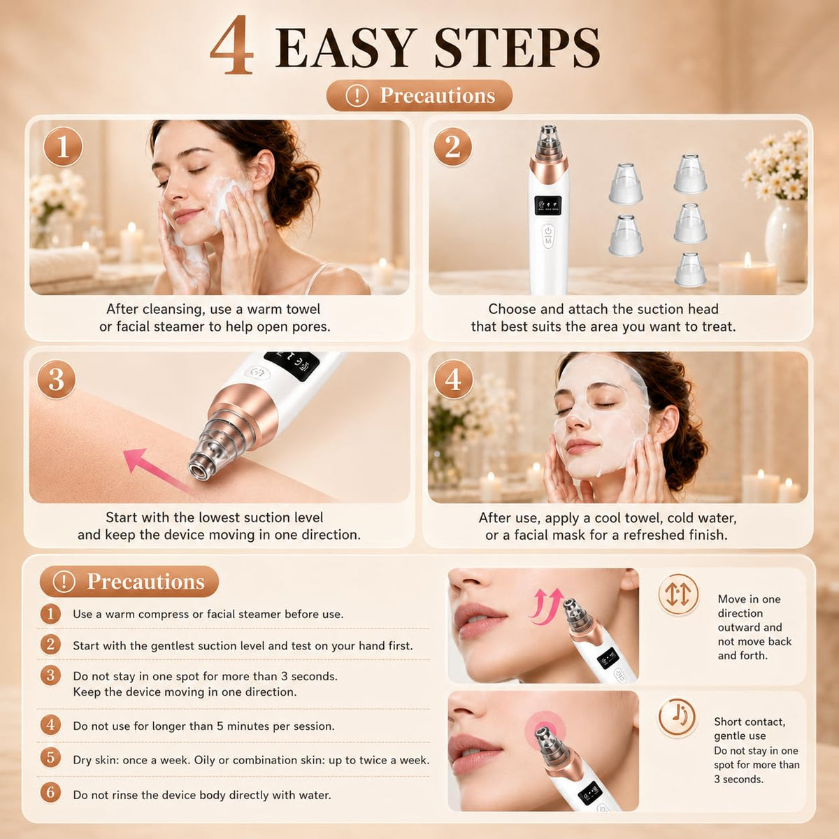 BAIIKO five interchangeable probes laid out for targeted pore treatment benefit