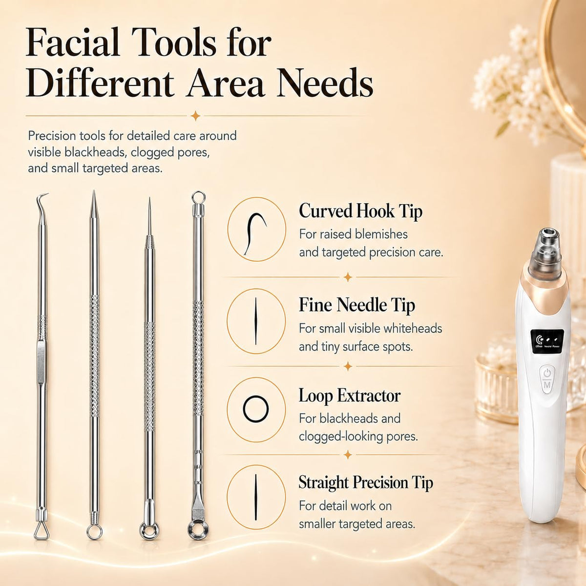 BAIIKO suction tip texture close-up showing smooth edges for gentler skin contact benefit