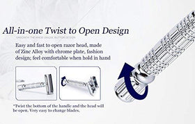 BAILI razor held in hand showing ergonomic grip for confident shaving control