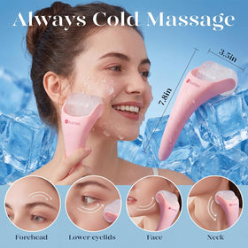BAIMEI gua sha used on jawline demonstrating lifting technique to define contours