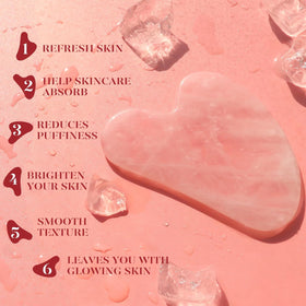 BAIMEI gua sha contour detail highlighting curved edges for precise jawline sculpting