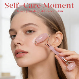BAIMEI jawline sculpting with gua sha showing upward strokes to refine contours