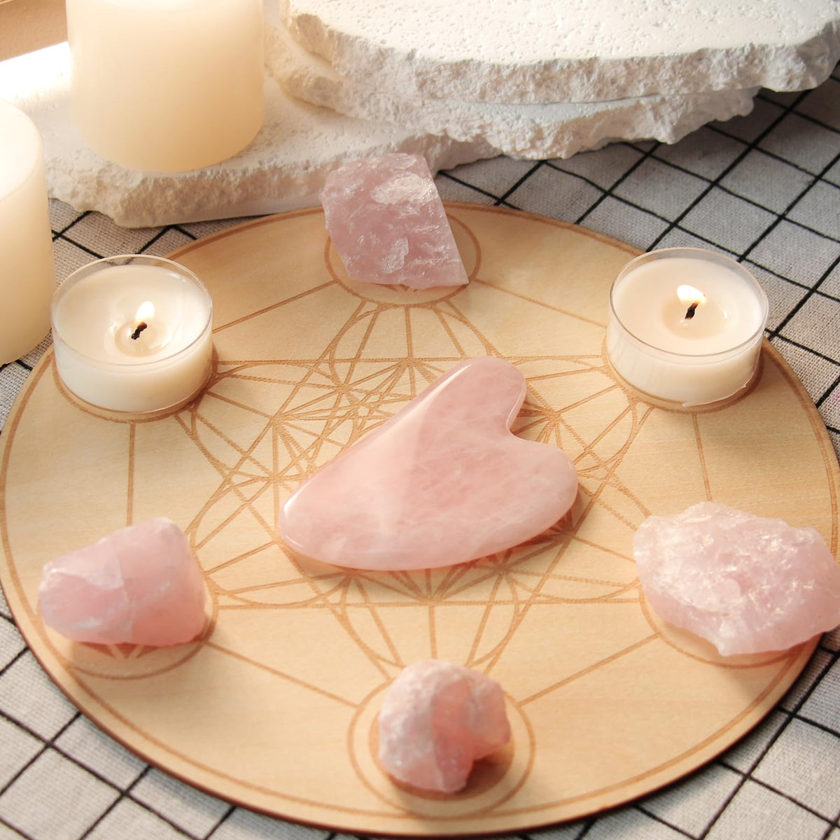 BAIMEI on a bathroom vanity styled to show daily skincare routine integration