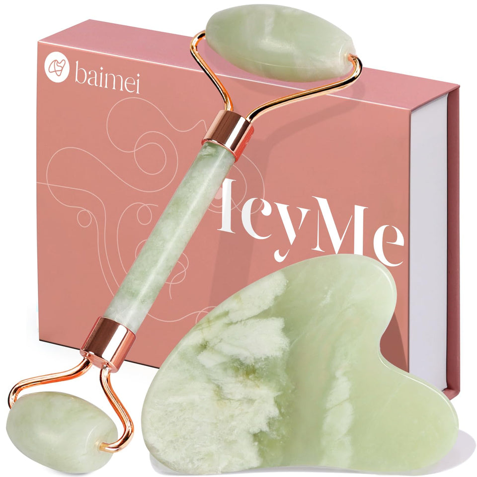 BAIMEI light green roller and box showing elegant gift packaging and calming look