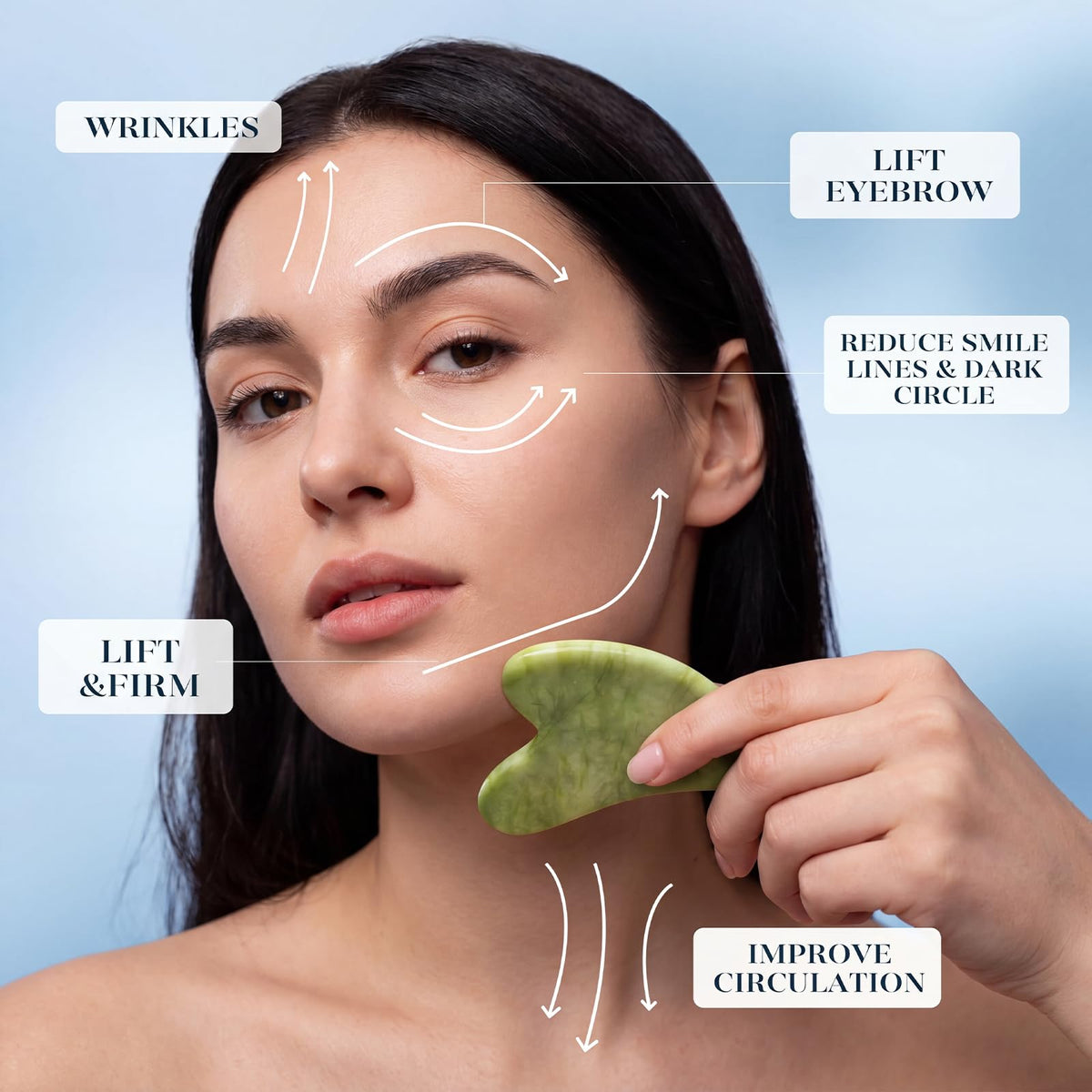 BAIMEI tools staged on vanity in lifestyle scene for morning skincare refresh routine