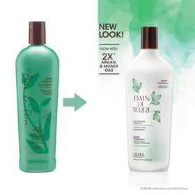 Bain de Terre back label ingredients view, highlights paraben-free and color-safe formula