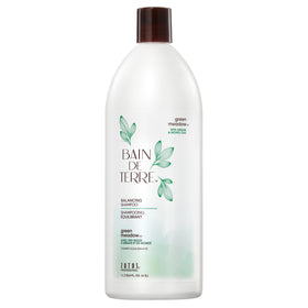 Bain de Terre bottle front view showing label and calming green design for easy identification