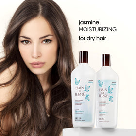 Bain de Terre argan and monoi oil droplets showing nourishing shine