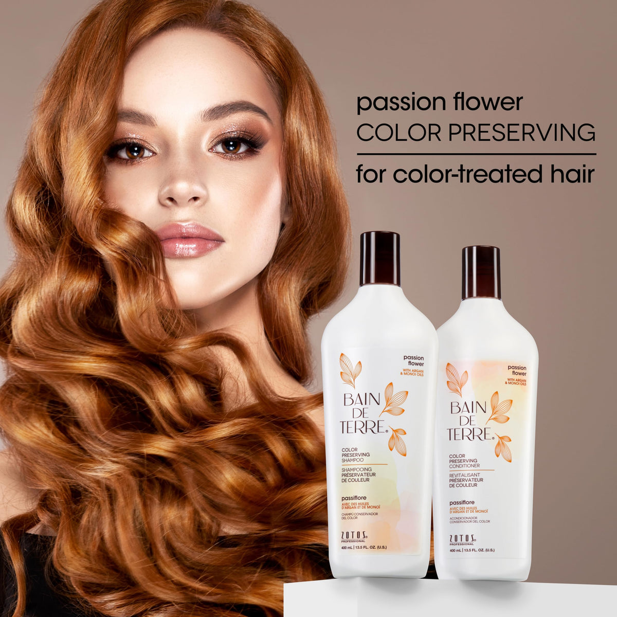 Bain de Terre with argan and monoi oils depiction highlighting nourishing oil infusion benefit