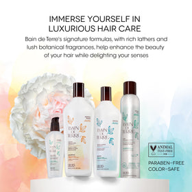Bain de Terre back label showing ingredients and paraben-free claim for trust