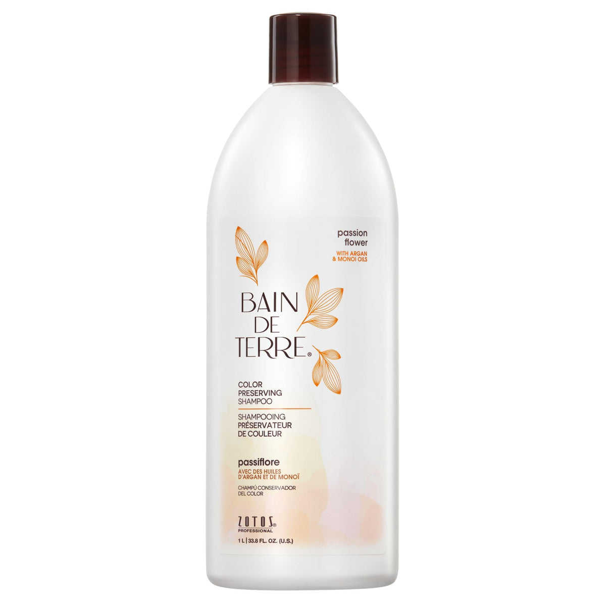 Bain de Terre front bottle showing branding and size for easy identification and shelf appeal