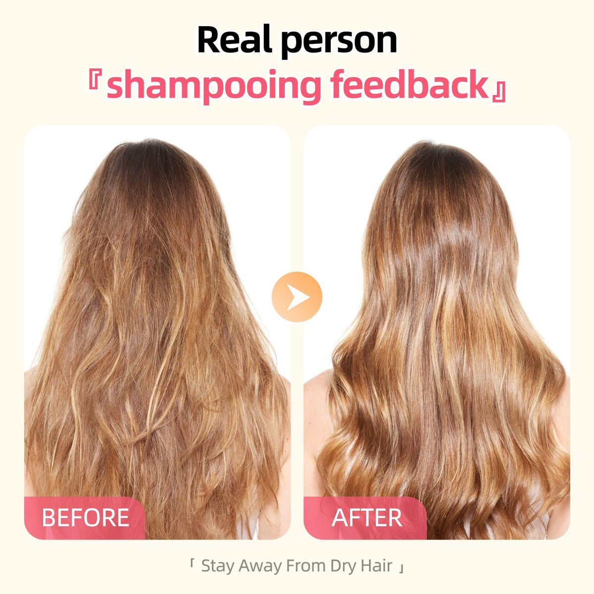 BAISEN DIARY before and after edging to show frizz control and shine