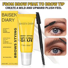 BAISEN DIARY clear gel texture swatch highlighting lightweight, non-flaky finish