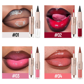 BAISEN DIARY gloss texture swipe showing shine and non-sticky feel
