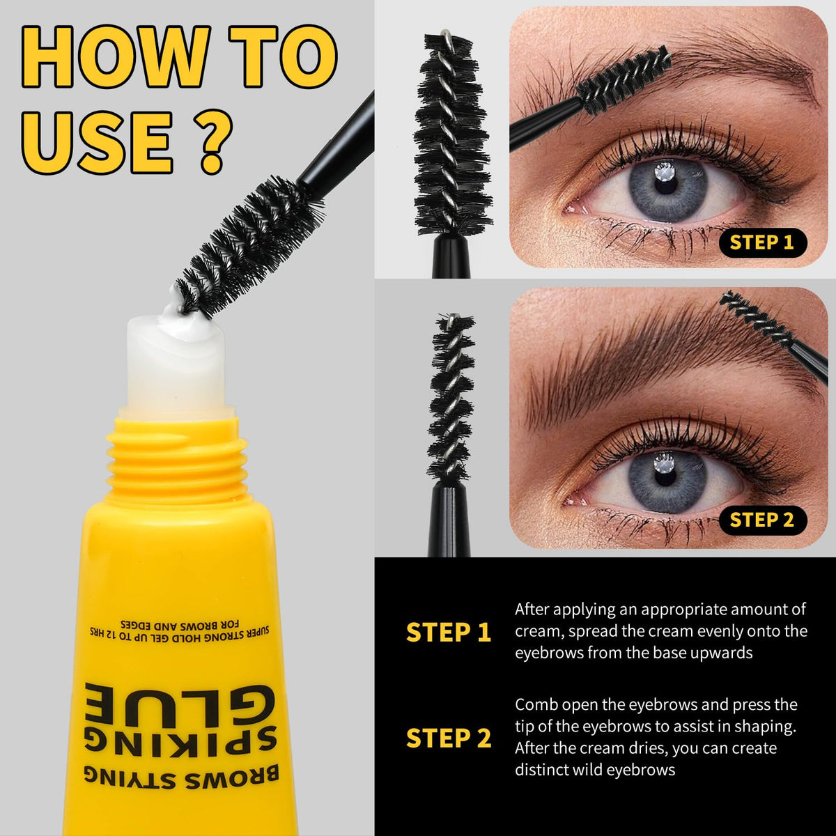 BAISEN DIARY precision brush close-up for accurate application and defined brows