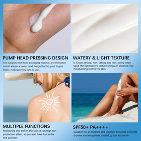 BAISEN DIARY pump dispenser detail for easy controlled sun serum release