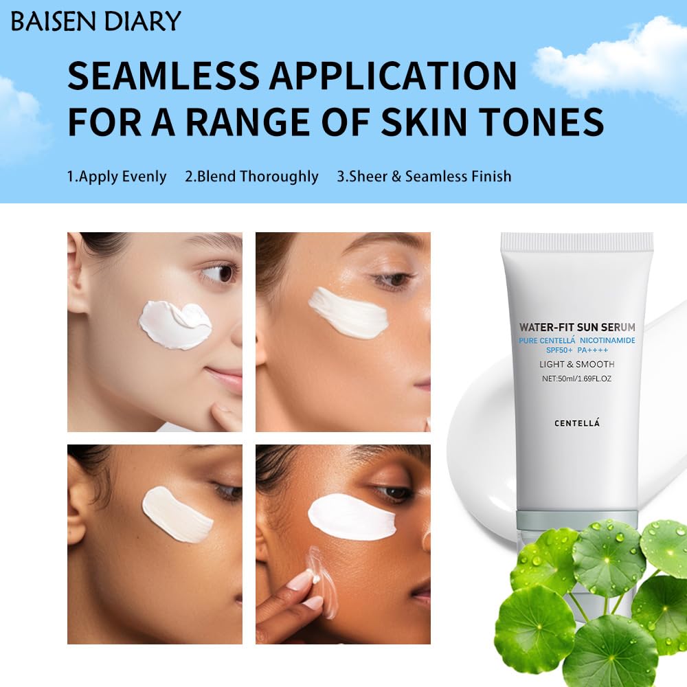 BAISEN DIARY swatch on skin illustrating zero white cast and blendability