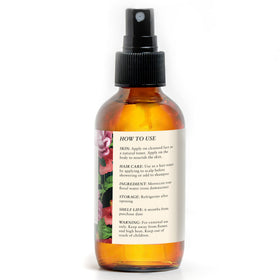 Baja Basics label close-up emphasizing pure Moroccan rose ingredient