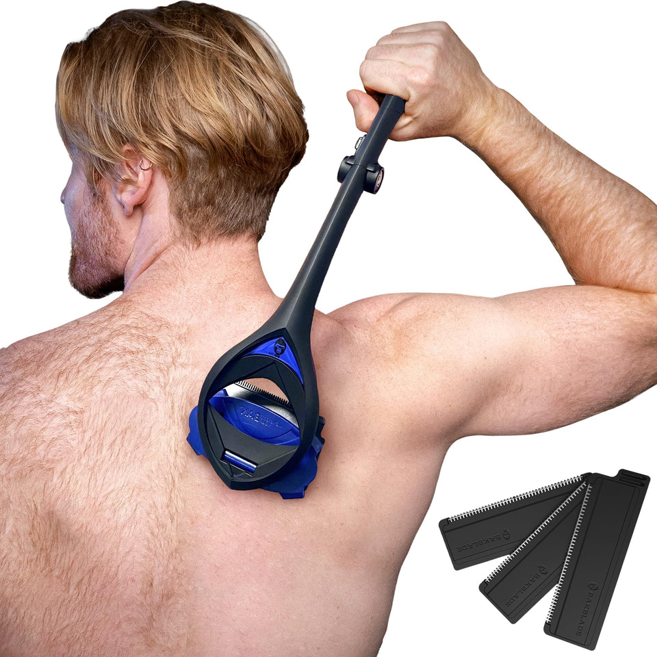 BAKBLADE front view showing 23-inch handle and dual-sided head for easier reach
